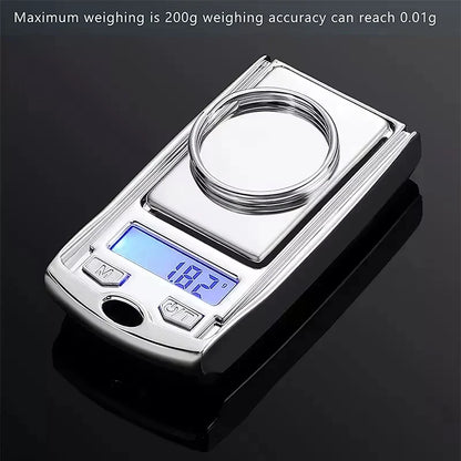 Mini Electronic Digital Pocket Scale 200g/0.01g | Key Style Precision Weighing Scale for Jewelry — photo 2 of 7