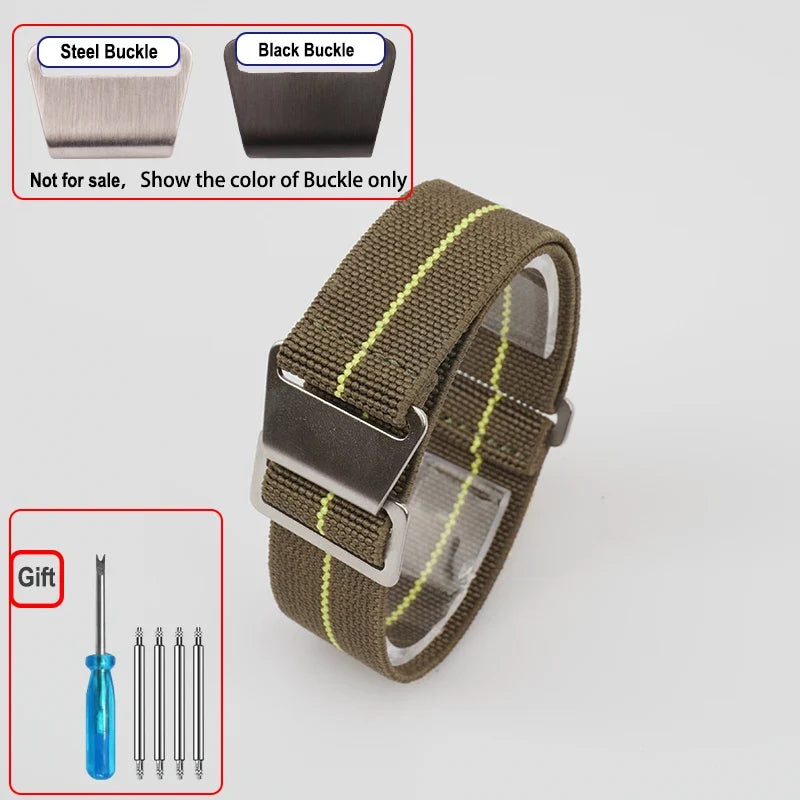 Motorola Moto Elastic Nylon Watch Band - Quick Release Parachute Strap