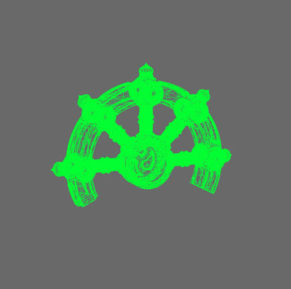 Cyber Samurai Iron Halo Dharma Wheel