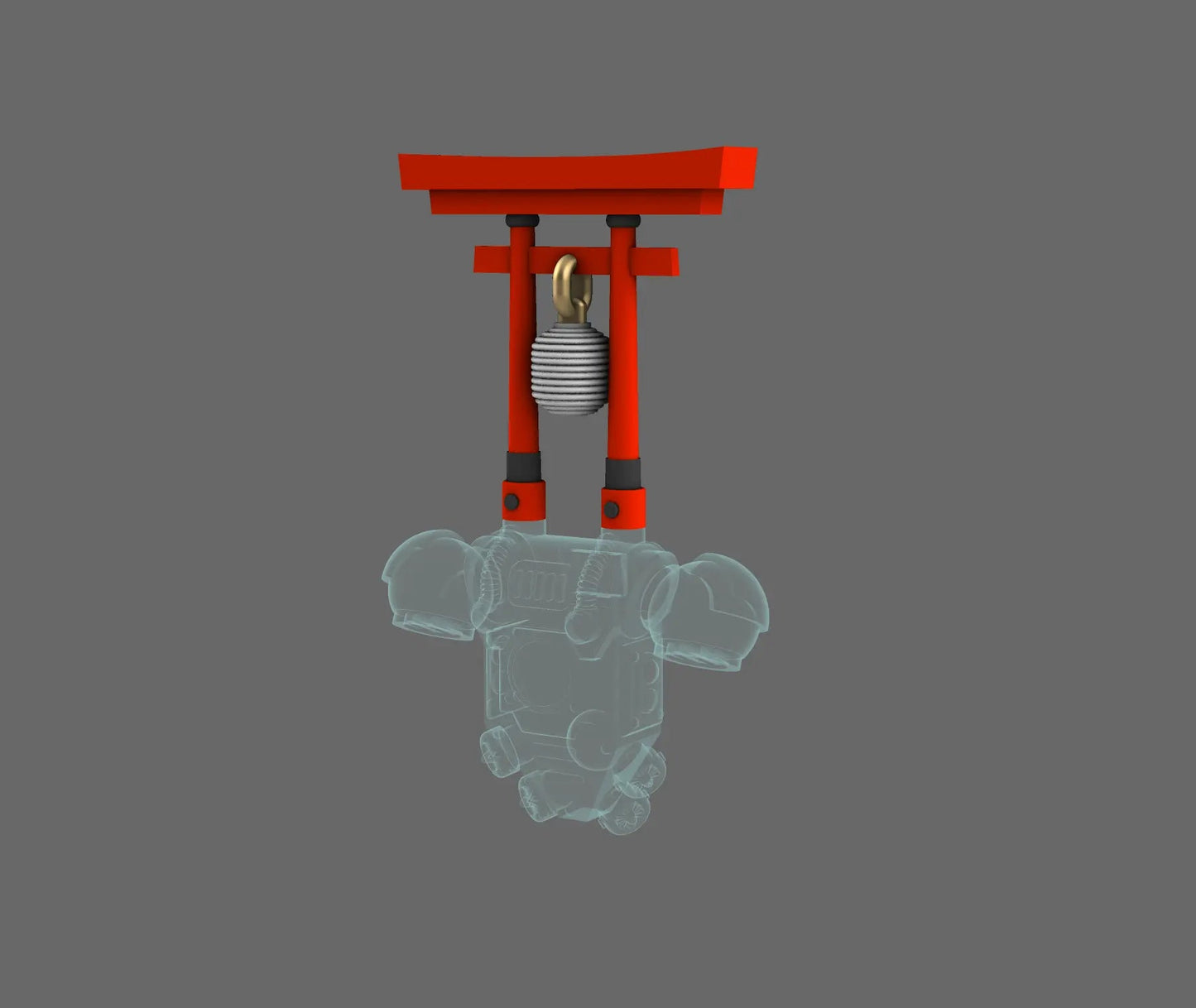 Cyber Samurai Back Pack Addon Shinto Arch C
