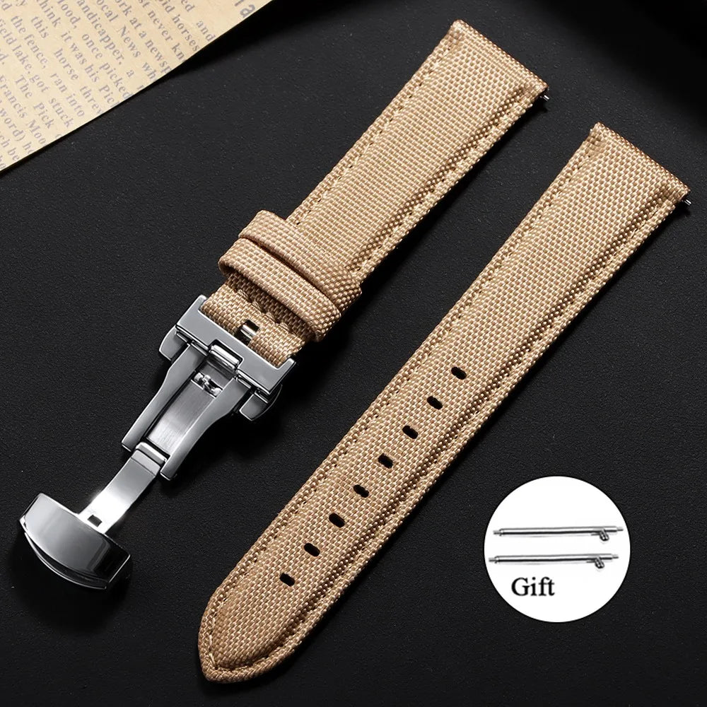 Motorola Moto Watch Bands Quick Release Sailcloth Nylon Strap Bracelet
