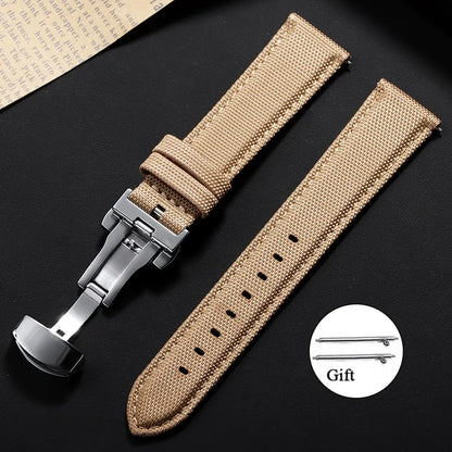 Motorola Moto Watch Bands Quick Release Sailcloth Nylon Strap Bracelet