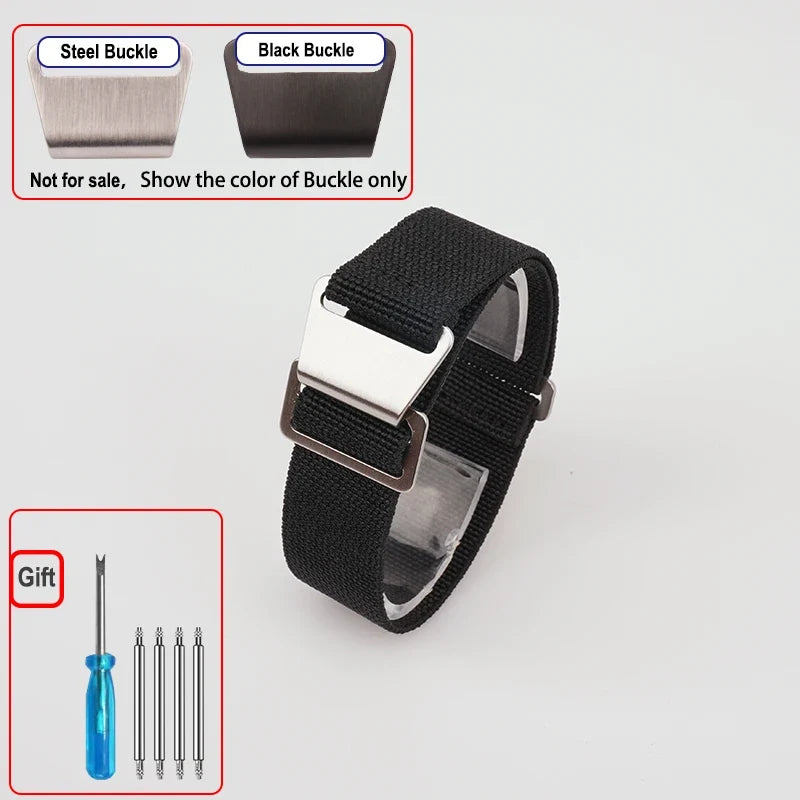 Motorola Moto Elastic Nylon Watch Band - Quick Release Parachute Strap