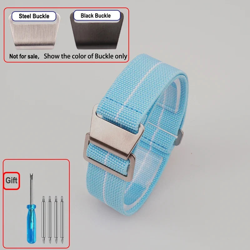Motorola Moto Elastic Nylon Watch Band - Quick Release Parachute Strap