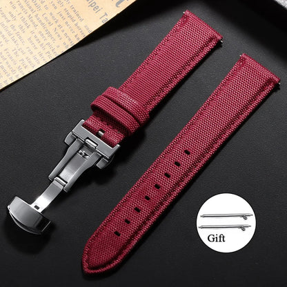 Motorola Moto Watch Bands Quick Release Sailcloth Nylon Strap Bracelet