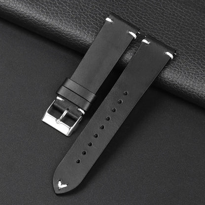 Motorola Moto Retro Oil Wax Leather Watch Band Quick Release Strap