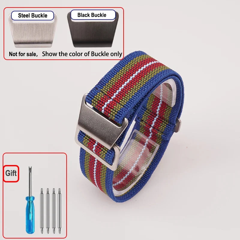 Motorola Moto Elastic Nylon Watch Band - Quick Release Parachute Strap