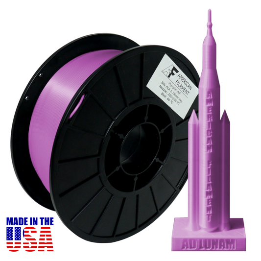 Lila AF Seiden-PLA 3D-Drucker-Filament, 1,75 mm Durchmesser, 1 kg Spule