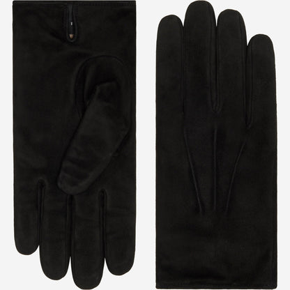 Silvia (black) - Italian suede leather gloves with luxurious cashmere lining — photo 1 of 10