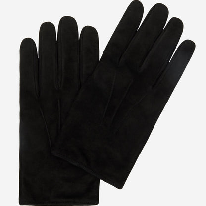 Silvia (black) - Italian suede leather gloves with luxurious cashmere lining — photo 3 of 10