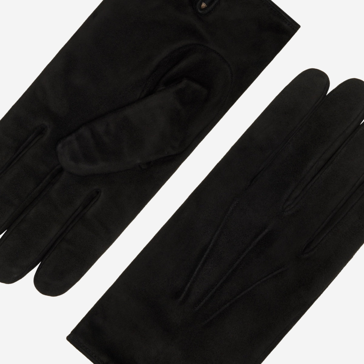Silvia (black) - Italian suede leather gloves with luxurious cashmere lining — photo 5 of 10
