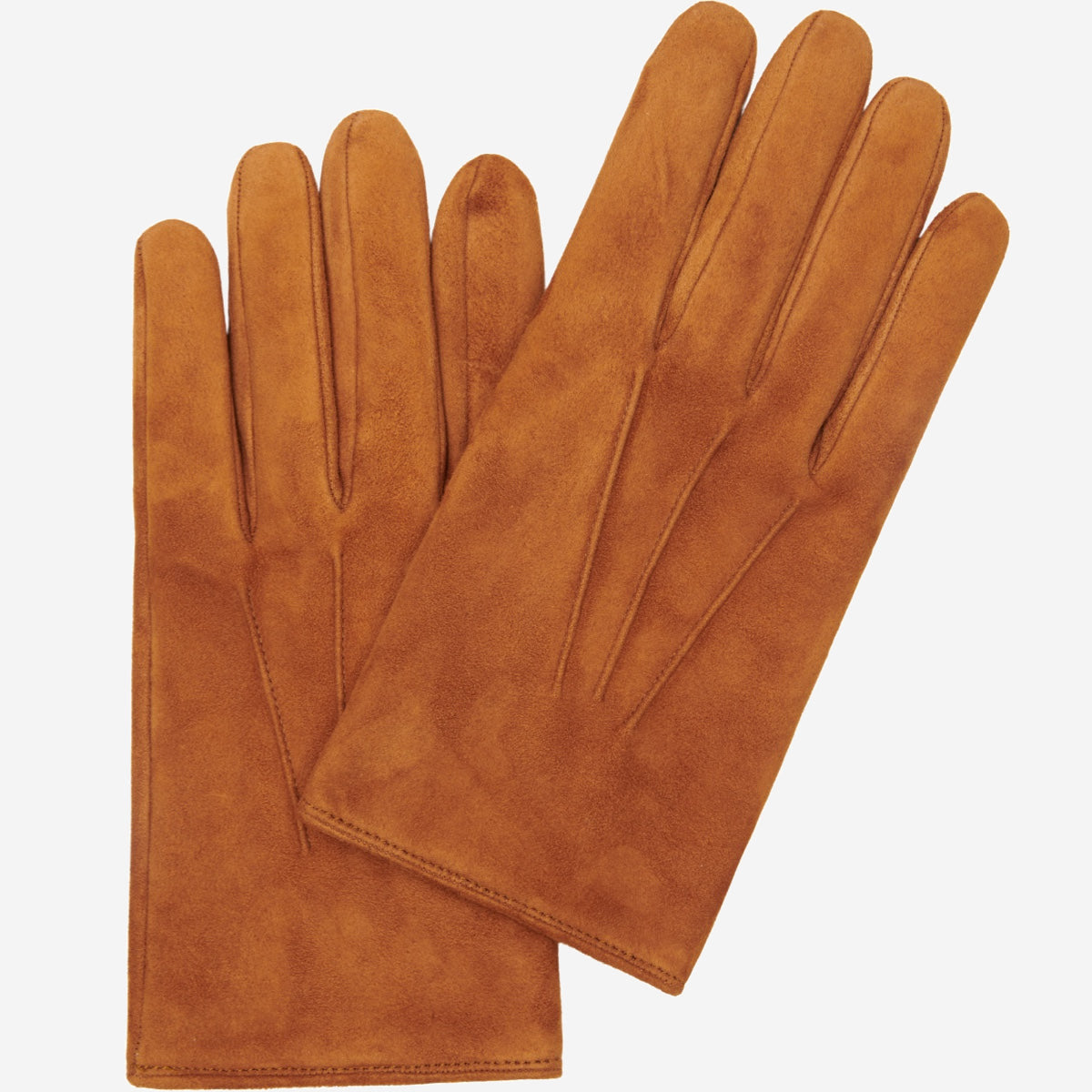 Silvia (cognac) - Italian suede leather gloves with luxurious cashmere lining — photo 3 of 10