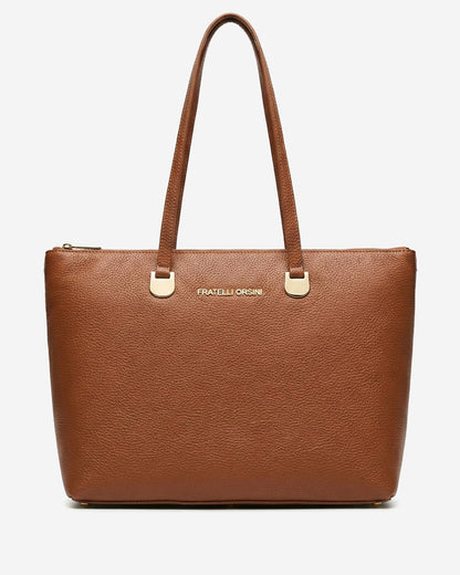 Simona (cognac) - Italian calf leather women's shoulder bag — photo 1 of 7