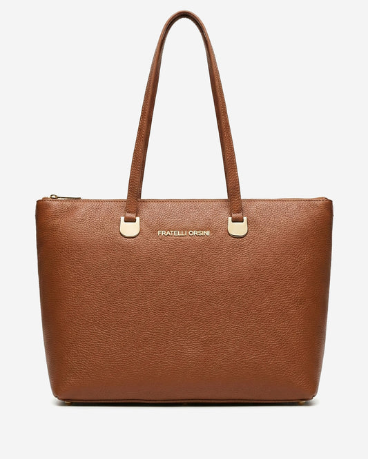 Simona (cognac) - Italian calf leather women's shoulder bag — photo 1 of 7