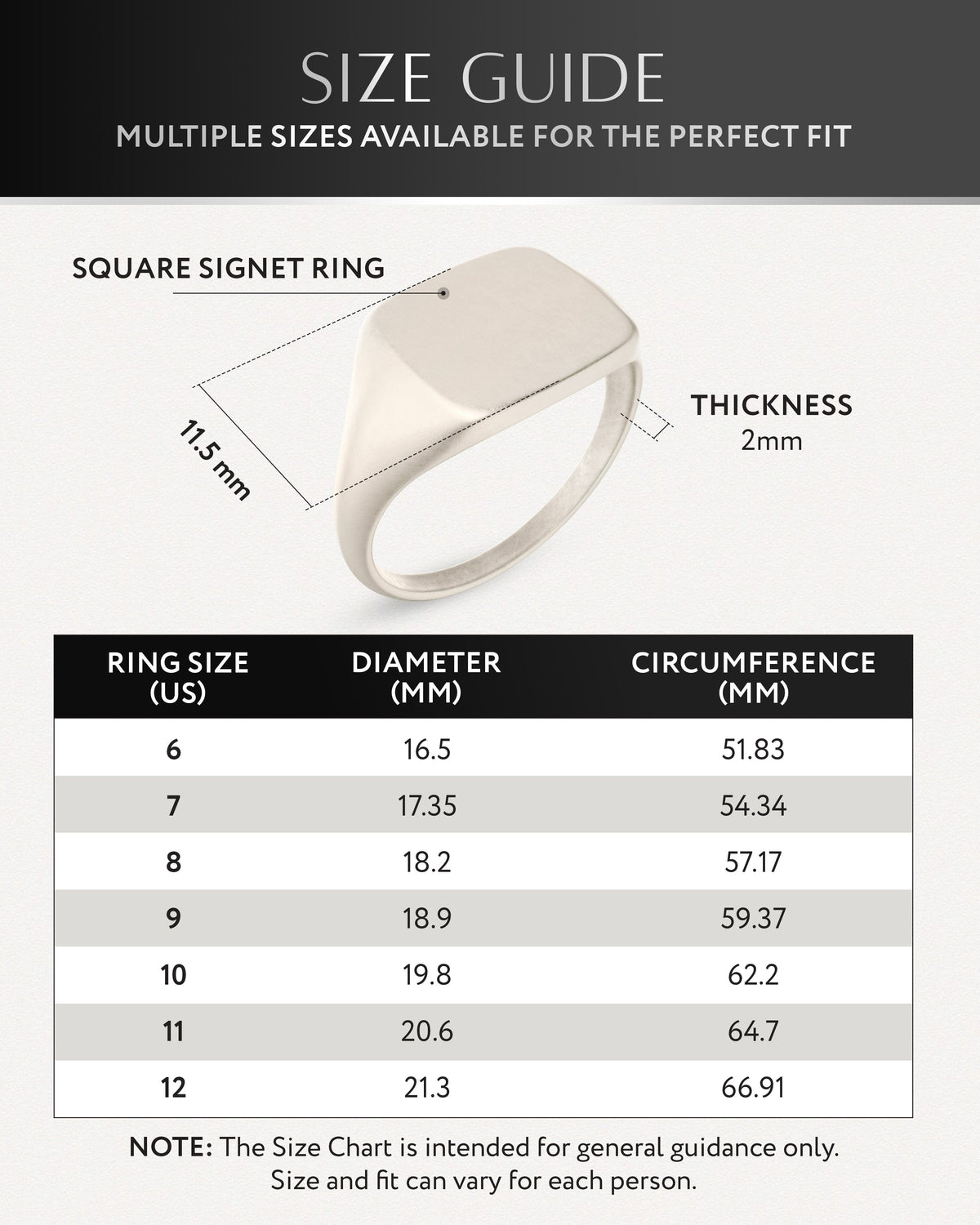 Square Signet Rings (Oxidized)