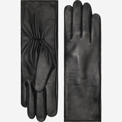 Skylar (black) – Extra-long sheepskin leather gloves with wool/cashmere lining & touchscreen capability — photo 1 of 10