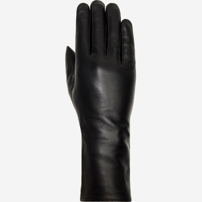 Skylar (black) – Extra-long sheepskin leather gloves with wool/cashmere lining & touchscreen capability — photo 2 of 10