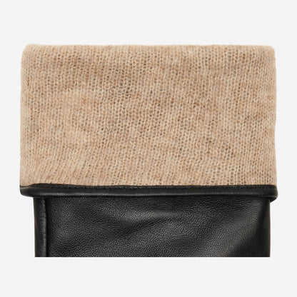 Skylar (black) – Extra-long sheepskin leather gloves with wool/cashmere lining & touchscreen capability — photo 4 of 10