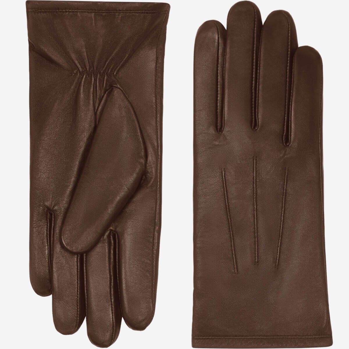 Stella (dark brown) – Sheepskin leather gloves with ultra-warm fleece lining & touchscreen functionality — photo 1 of 9