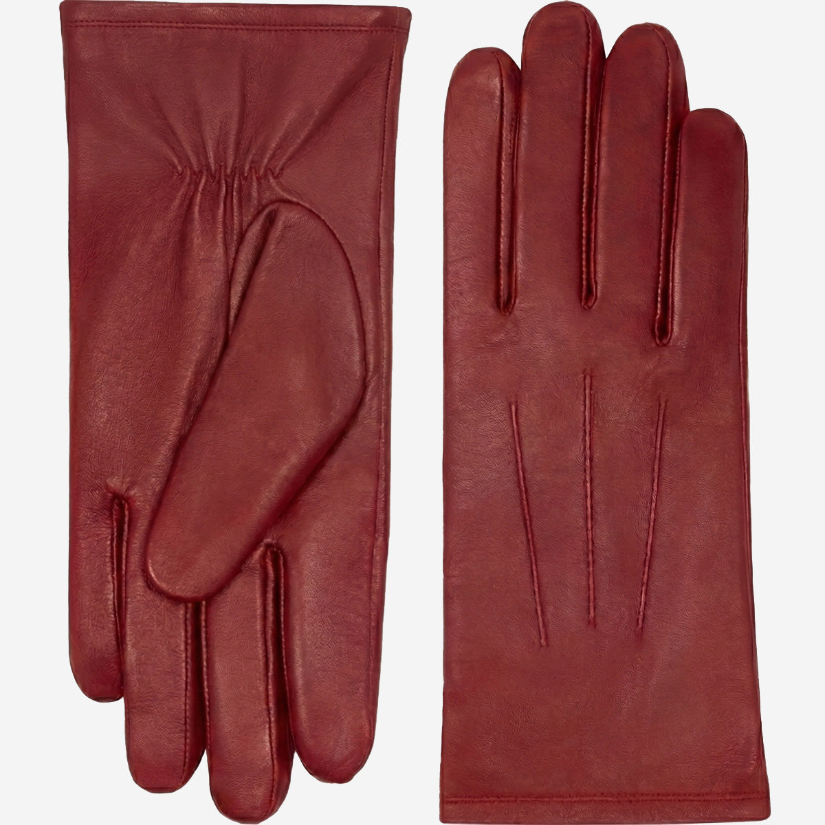 Stella (red) – Sheepskin leather gloves with ultra-warm fleece lining & touchscreen functionality — photo 1 of 7