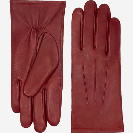 Stella (red) – Sheepskin leather gloves with ultra-warm fleece lining & touchscreen functionality — photo 1 of 7