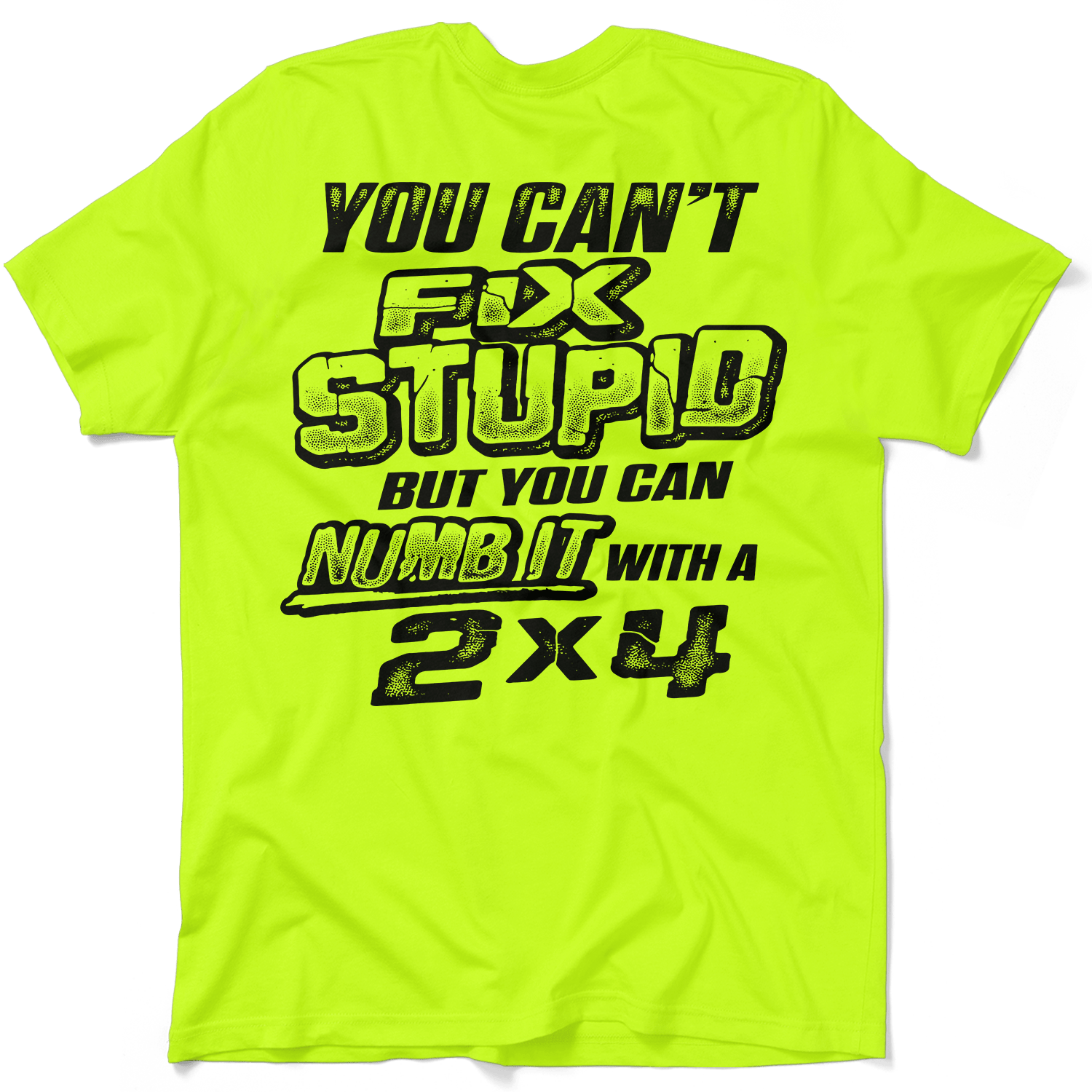 Stupid - Safety Yellow T-Shirt — photo 1 of 4