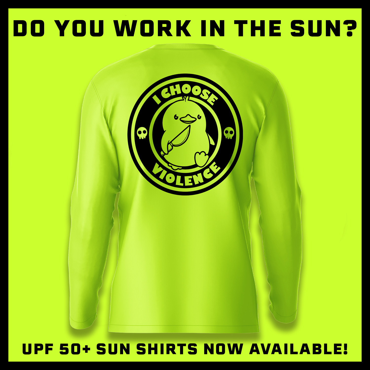 Violence - Hi-Visibility UPF 50 Long Sleeve Sun Shirt — photo 3 of 3