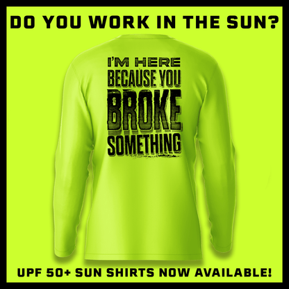 Broke Something - Hi-Visibility UPF 50 Long Sleeve Sun Shirt — photo 3 of 3
