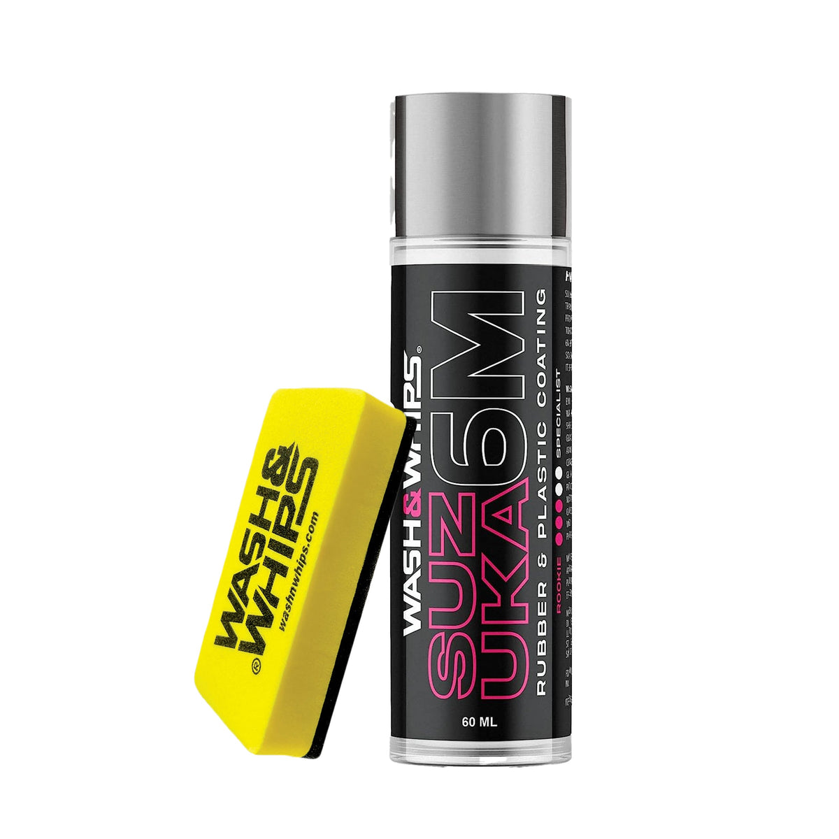 WASH&WHIPS Suzuka 6M Rubber & Plastic Coating for Cars, Restores and Brings Back Black - Concentrated Formula Non-Greasy, 60ml — photo 1 of 5
