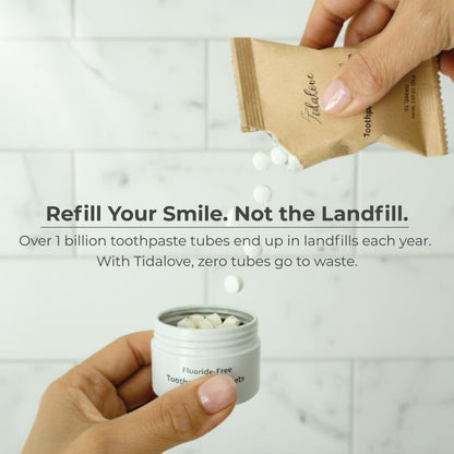 Fluoride Cool Mint Toothpaste Tablets – 4-Month Supply | 5% nHAp