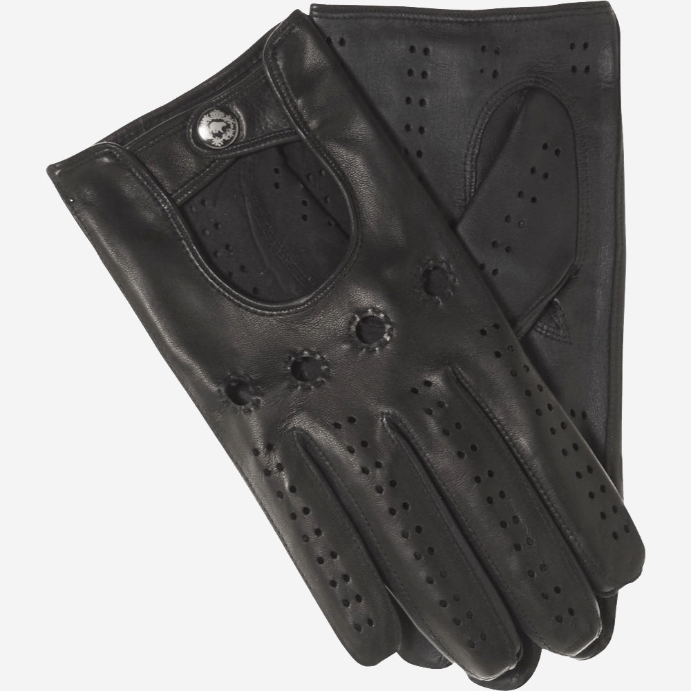 Umberto (black) - Italian lambskin leather driving gloves & touchscreen feature — photo 1 of 10