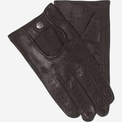Umberto (brown) - Italian lambskin leather driving gloves & touchscreen feature — photo 1 of 10