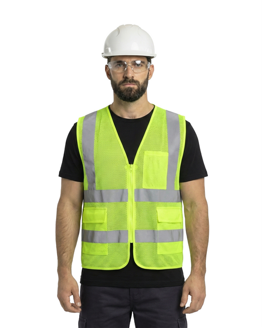 Kiwi High Visibility ANSI/ISEA 107-2020, Type R, Class 2 Dual Band Neon Safety Vest [70300]