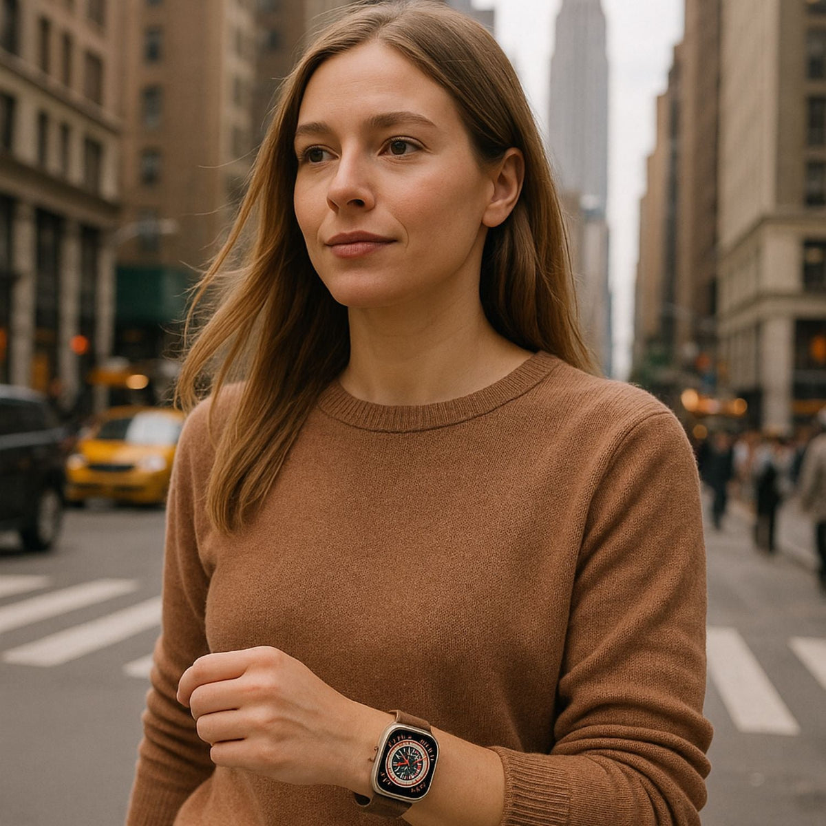 Apple Watch Brown Leather Strap - Boston