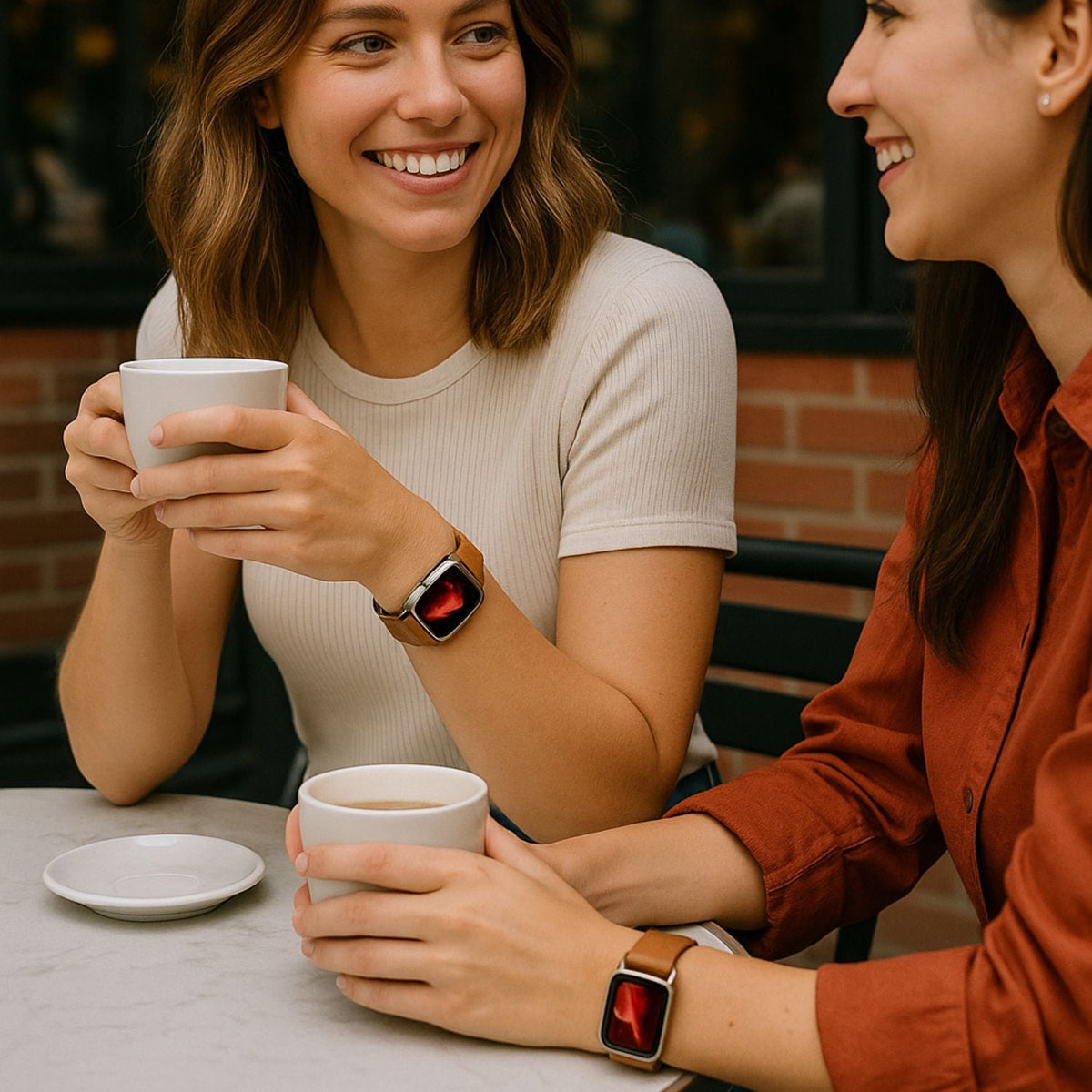 Classic Caramel Brown Leather Apple Watch Band - Dallas