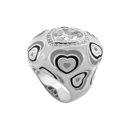 Retro Hearts Ring