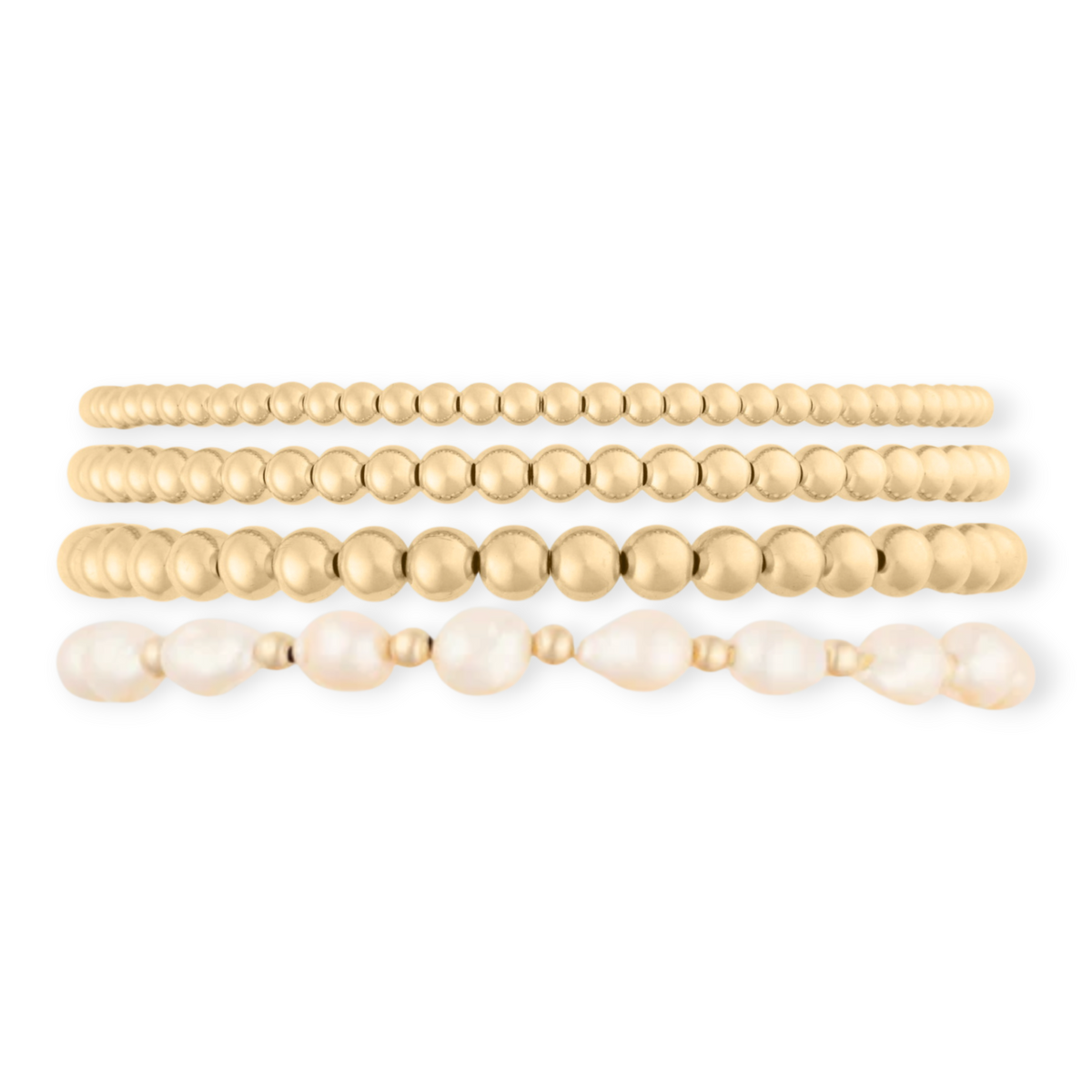 baroque juno bracelet four stack (3+4+5+7mm)