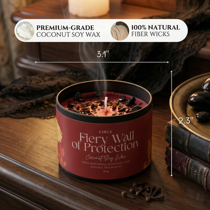 Fiery Protection Candle — 8‑oz Wall of Protection Ritual
