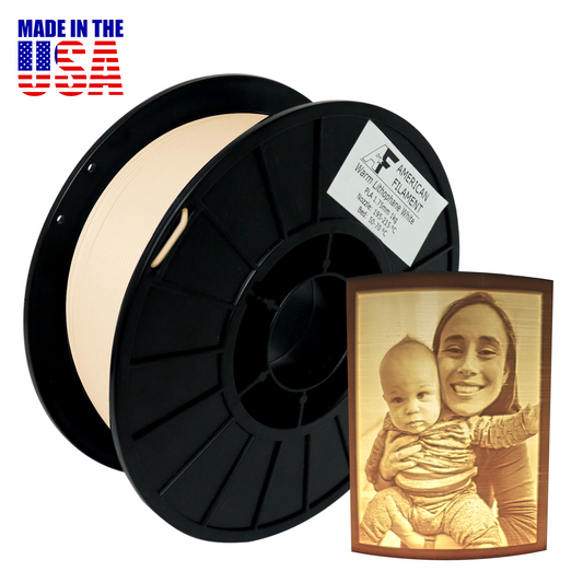 Warmes Lithophane Weiß AF 1.75mm PLA Filament - erstellt von Lithophane Maker!
