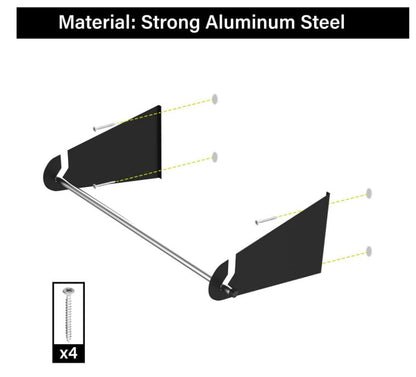 Wall/Ceiling Mount Dispenser Holder Brackets for Bubble Wrap Foam Rolls Packing
