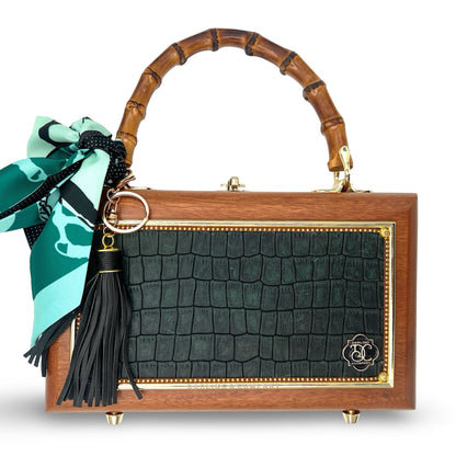 What a Croc in Evergreen Bag