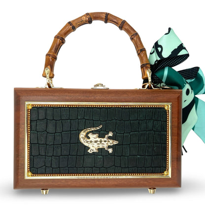 What a Croc in Evergreen Bag
