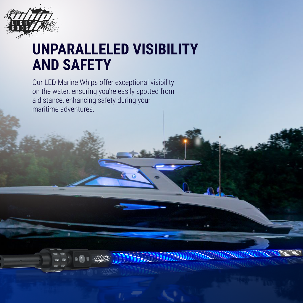 Marine Brilliance LED Whips – Premium LED Boat Whips for Ultimate Visibility on the Water