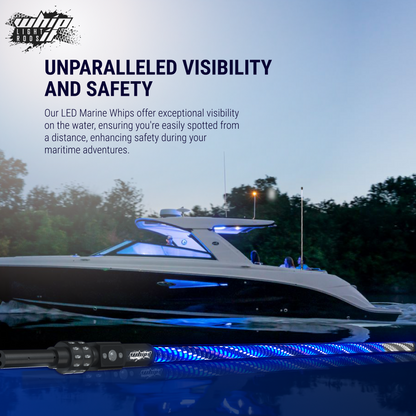 Marine Brilliance LED Whips – Premium LED Boat Whips for Ultimate Visibility on the Water
