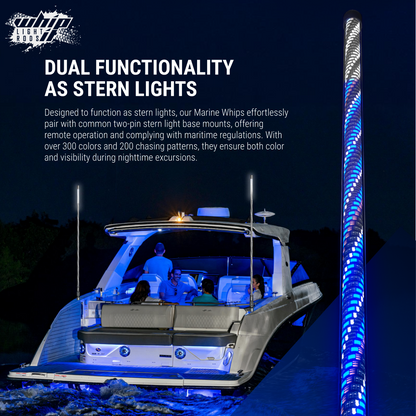 Marine Brilliance LED Whips – Premium LED Boat Whips for Ultimate Visibility on the Water