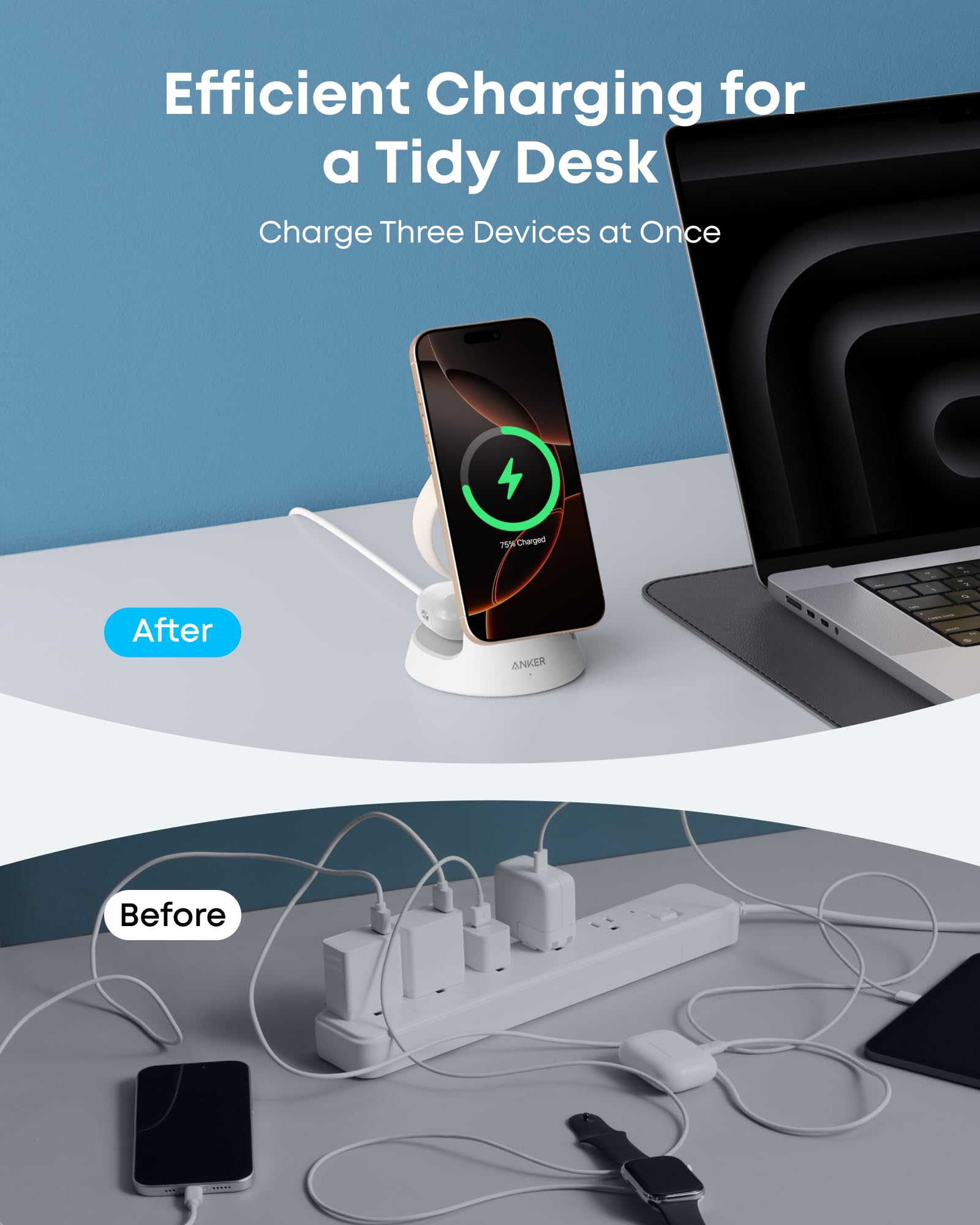 Anker MagGo Wireless Charging Station (3-in-1, Dock Stand) — photo 4 of 10