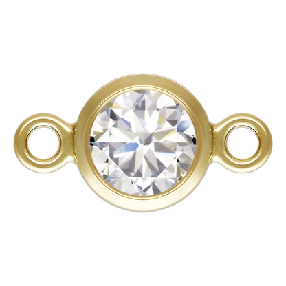 Birthstone Connectors, Gold Filled 14k, 4mm, For Permanent Jewelry
