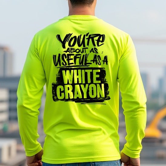 White Crayon - Long Sleeve Hi-Vis T-Shirt — photo 2 of 3