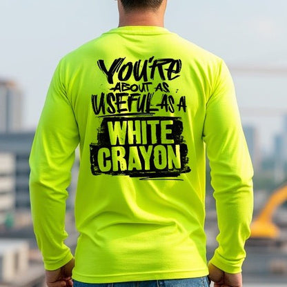 White Crayon - Long Sleeve Hi-Vis T-Shirt — photo 2 of 3