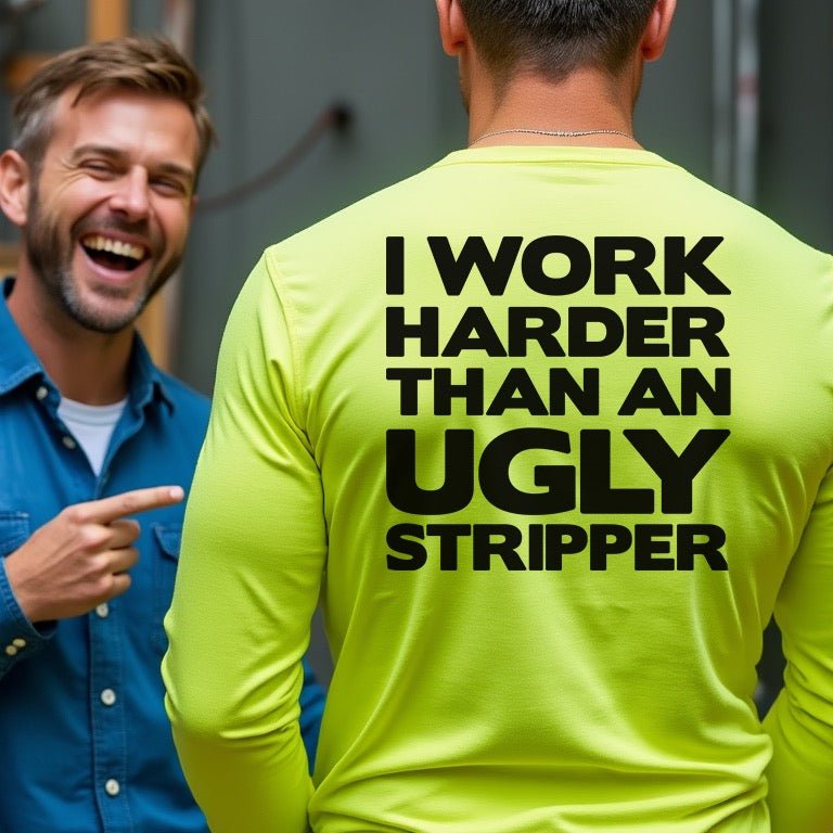 Work Harder - Long Sleeve Hi-Vis T-Shirt — photo 2 of 3